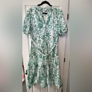 Current Air Green Floral Midi Dress